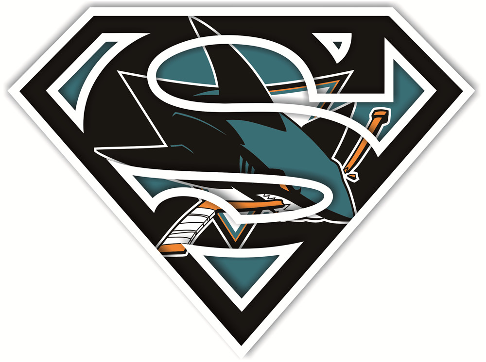 San Jose Sharks superman logos iron on heat transfer